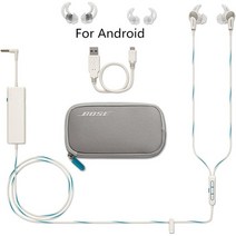 QCY 오리지널 BOSE QuietComfort 20 QC20 이어폰 노이즈 캔슬링 딥베이스 스포츠 헤드셋 마이크 포함, 03 Android White