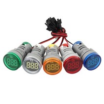 조도계 측정기 광량 검전기 대형 원형 닉시 튜브 파워 미터 미니 표시 등 220v/26kw 380v/45kw, 05 Yellow