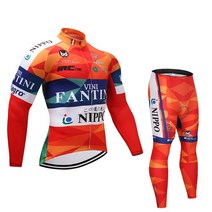 자전거 의류 Fantini 봄 가을 프로 팀 겨울 사이클링 저지 세트 긴 소매 양털 양복 Maillot Ciclismo Hombr