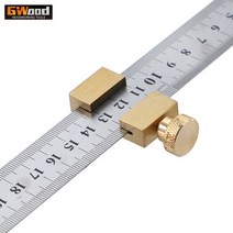 BAICHENG 눈금자 위치 지정각도 SCRIBER라인마킹게이지 DIY만들기 측정 도구 30cm 자 포함, 황동한정반(배강자)+30cm개