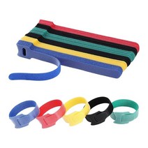 케이블 타이 재사용 가능한 120피스 관리 코드 오거나이저 15 2cm(6인치) 와이어 스트랩 홈 오피스 데이터 센터 USB 책상 전자 액세서리 정리 5가지 색상