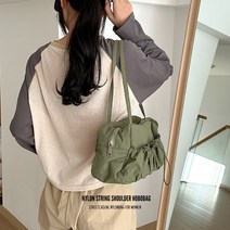 나일론 스트링 숄더 호보백 데일리 가방 스트릿 캐쥬얼