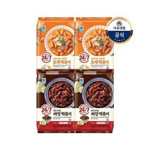 [대림냉장] 24/7 떡볶이(2인분) 343g x4개 /로제떡볶이/짜장떡볶이, 짜장떡볶이 x4개{B}