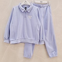 JCB주니어 NC02 여아 카라 반집업 맨투맨 조거팬츠 상하세트 JBS8R546GV