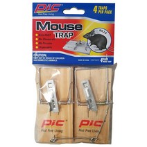 PIC 나무 트랩(나무 쥐덫 - 2개), WOOD MOUSE TRAPS - 4 Count
