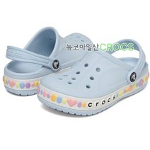 [크록스] [엔씨] 바야밴드 LOVE 참 밴드 클로그 키즈 미네랄블루
