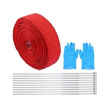 머플러 숄 Motoforti 내열 천 커버 테이프 써모 밴티지 에키 마니 엑소 스트랩 프로텍트 랩 방열 억제 유리 섬유 결속 밴드 부착 자동차 오토바이 장작 스토브 연기 돌열 대책