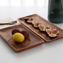 오반자이 아카시아 원목 나무접시 직사각 우드플레이트 4종