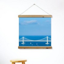 바보사랑 우드스크롤 60CmX60Cm 부산광안대교풍경.꾸밈