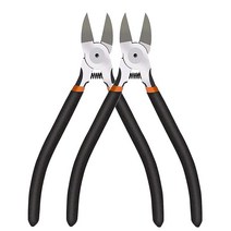 BOENFU 소형 와이어 커터 플러시 스닙 주얼리 공예품 제작 조화용 사이드 펜치 15.2cm(6인치) 블랙 2개, 2 Pack