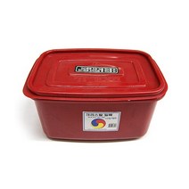 DDJ807631대일크리스탈 밀폐5호 반찬통 밀폐용기 찬통 김치통, 색상:레드, 레드