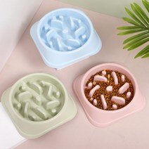 비만 방지 강아지 애견 애묘 고양이 급체 구토 그릇 밥통 먹이 플라스틱 개 급식, 2비만방지그릇-그린