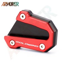 오토바이 액세서리 혼다 골드 윙 GL 1800 CNC 킥 스탠드 사이드 확장 Enlarger Pad 2018 2020, 03 GOLDWING Red