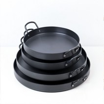 경질 원형 닭갈비팬 소소 업소용 사각전판 볶음판 철판구이 닭갈비판 경질코팅 캠핑용 그리들, 경질 닭갈비팬 대