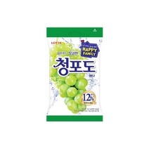 롯데 [캔디]청포도 캔디 153g 맛있는 달콤한간식 사무실간식 아이들간식, 7개