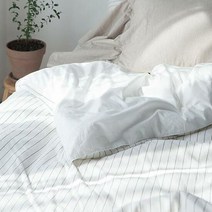 심플라인 워싱 린넨 이불커버 단품 싱글S, 선택:화이트