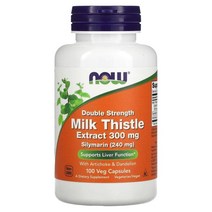 Now Foods (나우 푸드) 나우푸드 더블 스트렝스 실리마린 300mg 베지 캡슐 100정, 5개