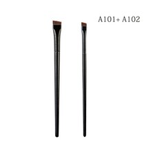 make up brush 붓 메이크업 메이크업 브러쉬 각진 얇은 눈썹 플랫 파인 아이 라이너 전문 브로우 뷰티 도구, 한개옵션1, 01 A101 A102 Set