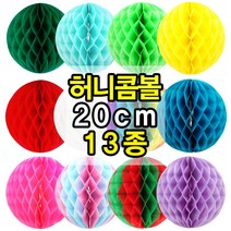 허니콤볼 20cm 종이 페이퍼 벌룬 모빌 생일 축하 파티 행사 기념일 포토존 장식 데코 소품 용품, 라이트블루