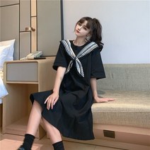 르누벨임부복임산부의류원피스점프수트롱원피스임산부 옷 여름용무지빅사이즈 블랙원피스