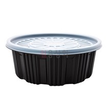 신형 탕용기 JH 225파이 소 2000ml 100세트 PP 검정, 단품, 단품