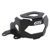 오토바이 f 800gs f700 gs 프론트 브레이크 액 실린더 리저버 가드 오일 캡 커버 보호 bmw f800gs f700gs 2013-2018, gs 로고가 있는 검정색