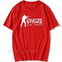 CS GO T 셔츠 카운터 스트라이크 글로벌 공격 CSGO TShirt 캐주얼 게임 팀 웃긴 티셔츠 여름 코튼 오 넥 탑스, Red, XXXL