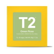 T2 Green Rose Teabag 호주 티투 그린로즈 녹차 25티백x2팩, 50g, 1개