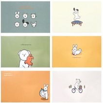 편지봉투 가로봉투 꼬망 봉투세트 캐릭터 귀여운 깔끔한, 단일옵션