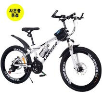 쇼핑타임 해외직구 청소년용 26인치 24단 산악 MTB 팻바이크 서스펜션(국내착불배송&사은품 증정), 20인치, 화이트블루