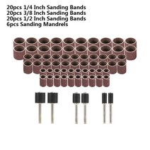 드러멜 드레멜 다용도조각기 샌딩 밴드 드럼 키트 및 로터리 액세서리 연마 도구 용, 66pcs