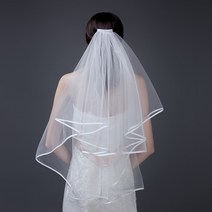 셀프웨딩소품 베일 면사포 브라이덜샤워 헤어 악세사리
