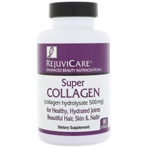 Rejuvicare 슈퍼 콜라겐 가수분해 콜라겐 500mg 캡슐 90정