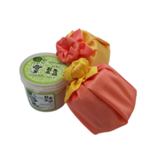 [고서임] 함초소금300g (원형 / 꽃매듭) 보자기포장 결혼 칠순 조문답례품, 함초소금 300g (원형_꽃매듭 / 금비브라운)
