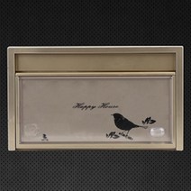 새 무늬 골드 스텐 전원 주택 우편함 우체통 학교폭력신고함 고객소리함 주택우편함 빌라우편함 사무실, 270 x 160 x 120