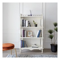 피어젠가구 엔틱 아스무니 책장 대 빈티지 화이트