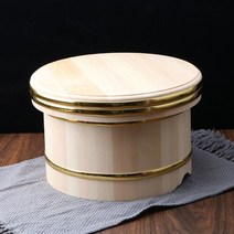 초밥통 초밥용 나무 밥통 스시 쌀 비빔밥 식당 단열, D 대형 고급 나무 통: 33cm
