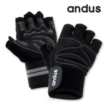 앤드어스 포르테 헬스장갑 손목보호 좌우세트, 블랙