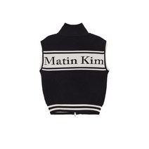 [당일발송] 마뗑킴 스펠 포인트 스트라이프 니트 베스트 조끼 블랙 MATIN KIM SPELL POINT STRIPE KNIT VEST IN BLACK