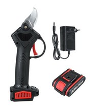 전지가위 귤따기 충전식 충전가위88VF 2 1 30MM 무선 전정 가위 Pruner 4 인치 전기 체인 톱 정원 목공 도, 01 US PLUG, 02 Shear set