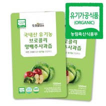 황지네이처 친환경 유기농 브로콜리양배추사과즙 과채주스 고형분 6% 100ml, 30개