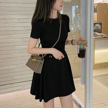 통근 프린트 날씬해 보이는 롱 스트랩 원피스