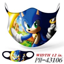 소닉 더 헤지호그 수퍼소닉 sonic 캐릭터 재사용 패션 마스크 3D 디자인 마스크