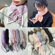 리본 퍼 머플러 19종 니트 고리 쁘띠 밍크 페이크퍼