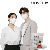 [숨시다] 품질 좋은 KF94 2D 새부리형 임금님마스크 대형 (화이트 100매입)