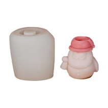 크리스마스 캔들 곰팡이가 아닌 촛불을 만들기 쉬운 촛불 석고 석고 크리스마스 파티 장식 DIY 수지 캐스팅, 산타 클로스