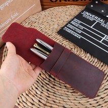 [N2Y] 빈티지 가죽 펜홀더 케이스 수제 보관 레트로 파우치 #999EA, 쿠팡 레드 스몰 UK00884, 쿠팡 본상품선택