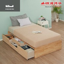 라자가구 위드 팀버 원목 4서랍침대 SS 프레임 st017, 단품