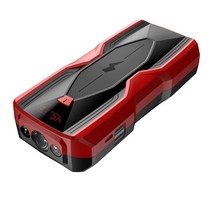 자동차 점프스타터 스타트 휴대용 시동배터리충전기 600A Starting Power Supply 10000Mah Car Mobile Batt, 01 Black  Red