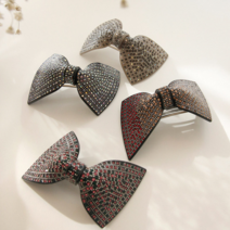 바이데이지 큐빅 리본 한머리 자동 프랑스 헤어핀 Bh0749